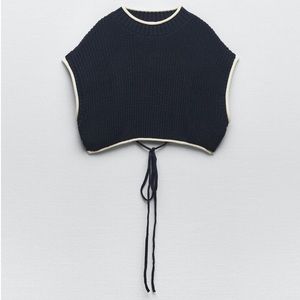 NWT-Zara Open back Knit Crop Top- size S